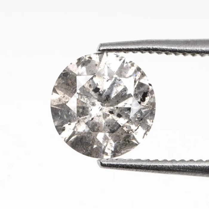 Round Brilliant Cut Salt And Pepper Diamond