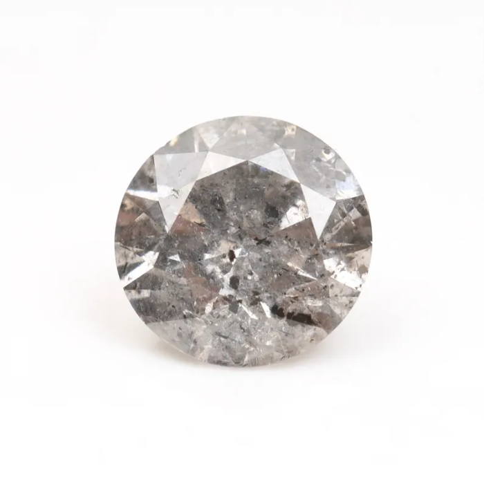Round Brilliant Cut Salt And Pepper Diamond