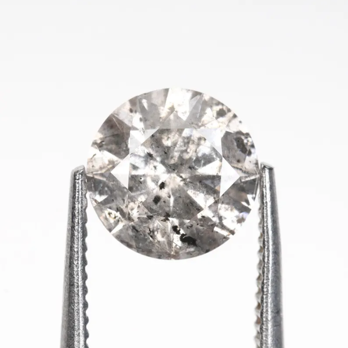 Round Brilliant Cut Salt And Pepper Diamond