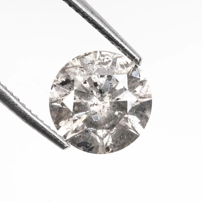 Round Brilliant Cut Salt And Pepper Diamond