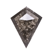 0.76 CT Kite Cut Earth Mined Salt and Pepper Diamond - Minimal Carbon