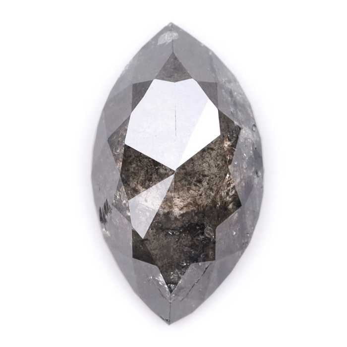 salt and pepper marquise cut diamond