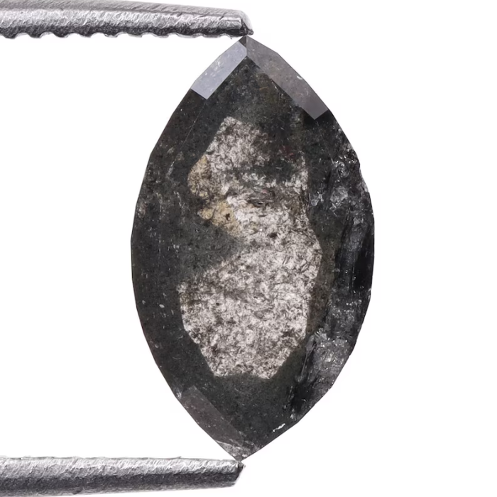 salt and pepper marquise cut diamond