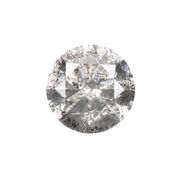 0.78 CT Round Brilliant Cut Salt and Pepper Diamond - Minimal Carbon