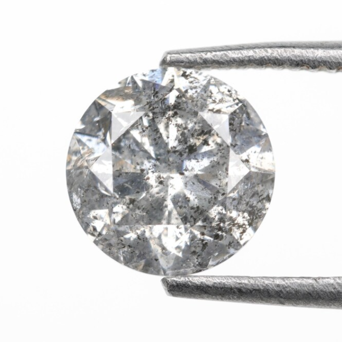 Round Brilliant Cut Salt And Pepper Diamond
