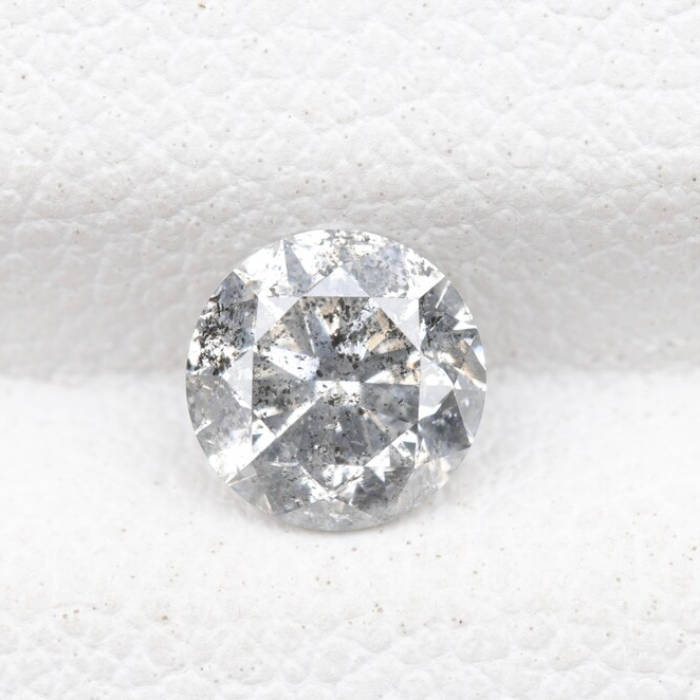 Round Brilliant Cut Salt And Pepper Diamond
