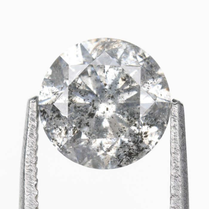 Round Brilliant Cut Salt And Pepper Diamond