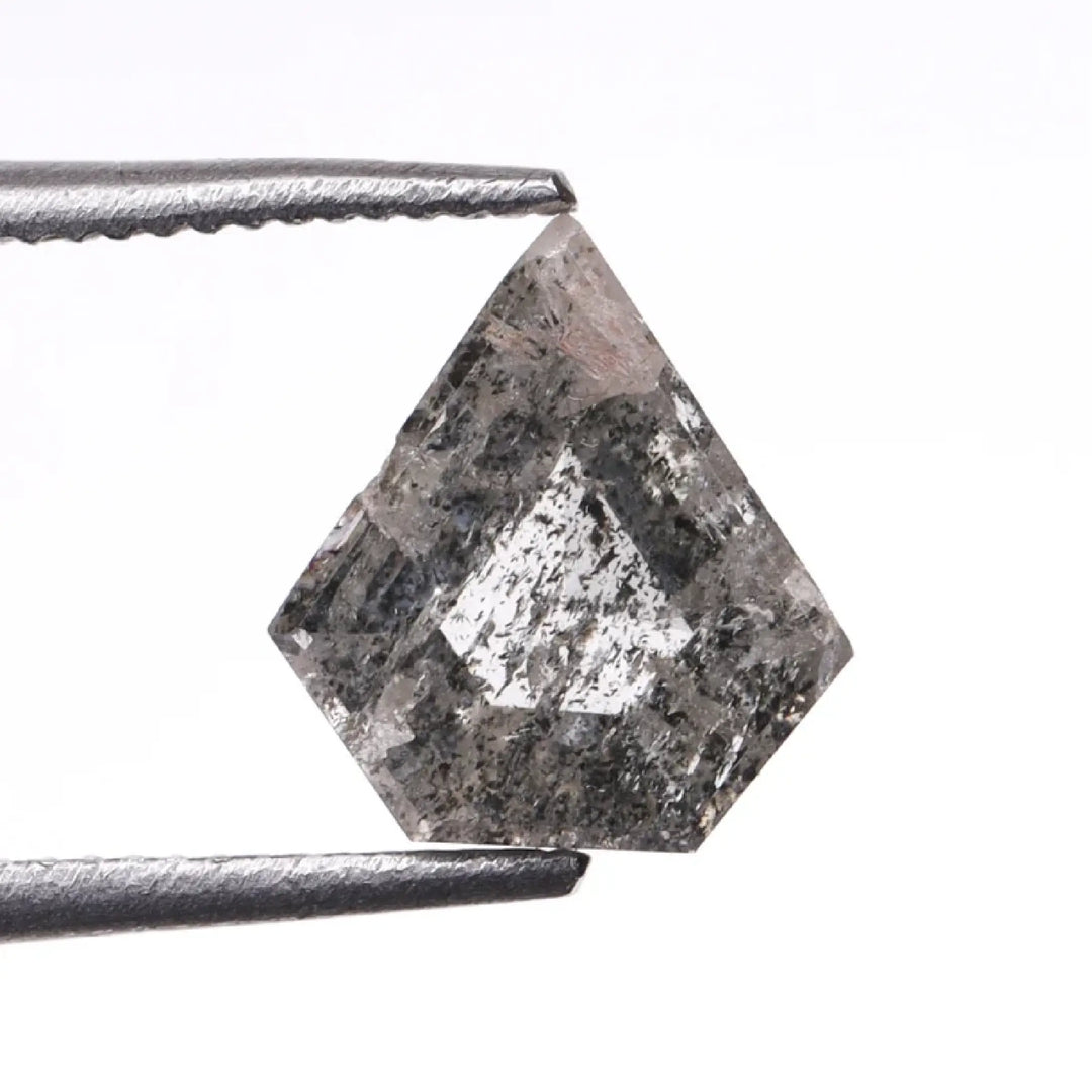 0.80 CT Salt And Pepper Pentagon Cut Diamond