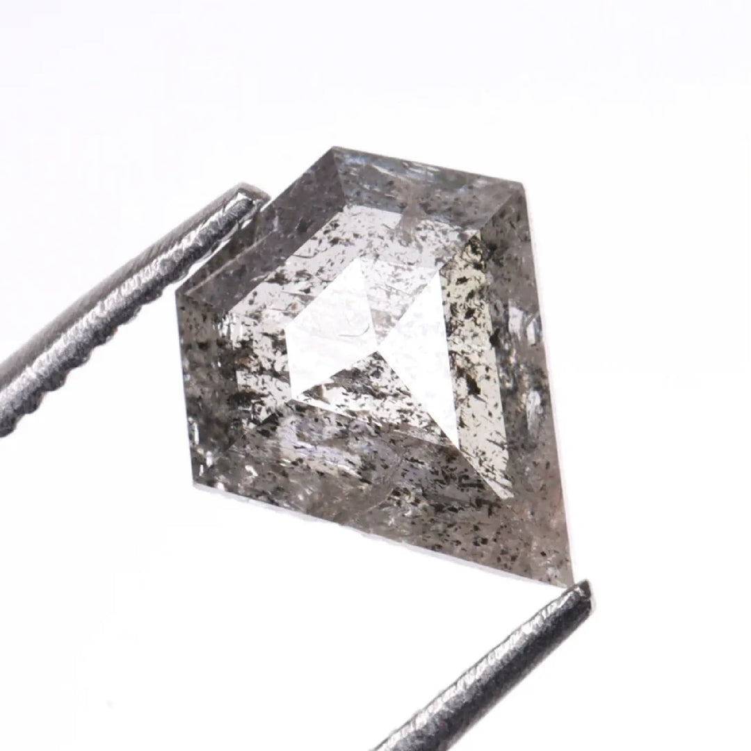0.80 CT Salt And Pepper Pentagon Cut Diamond