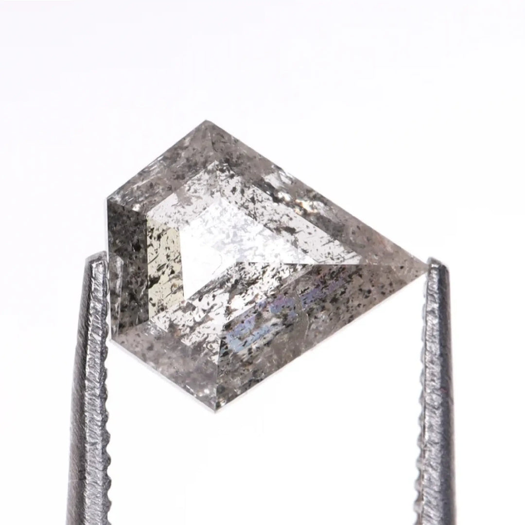 0.80 CT Salt And Pepper Pentagon Cut Diamond