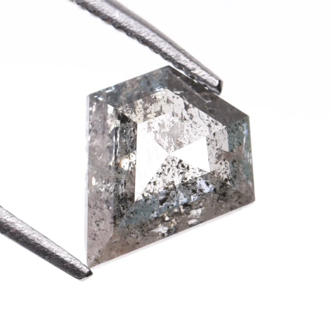 0.80 CT Salt And Pepper Pentagon Cut Diamond
