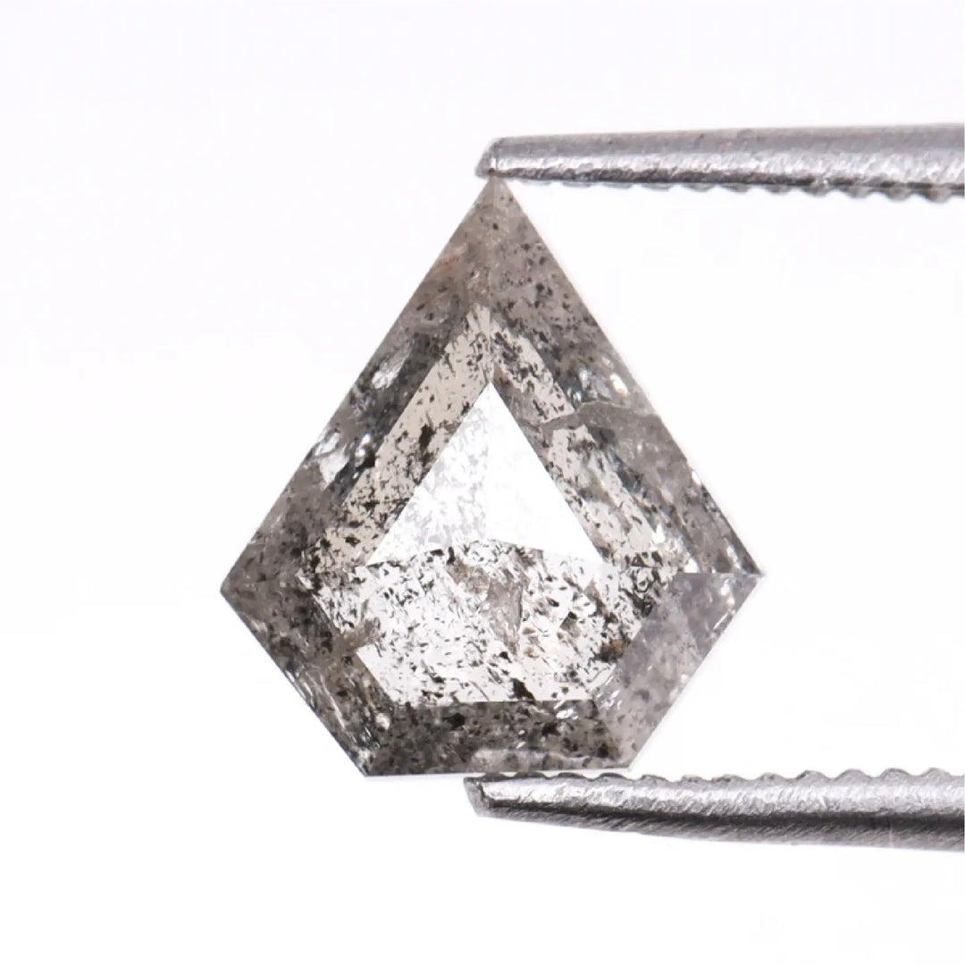 0.80 CT Salt And Pepper Pentagon Cut Diamond
