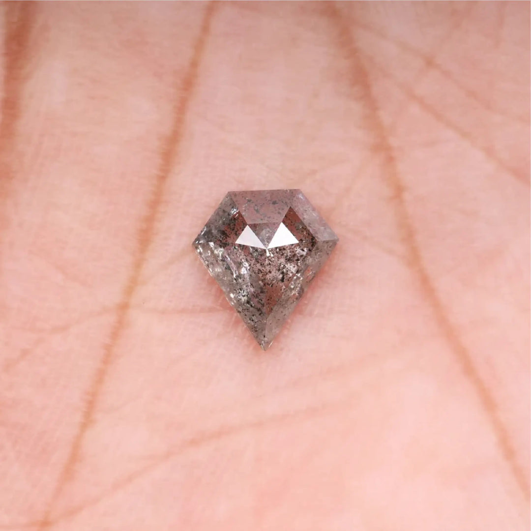 0.80 CT Salt And Pepper Pentagon Cut Diamond