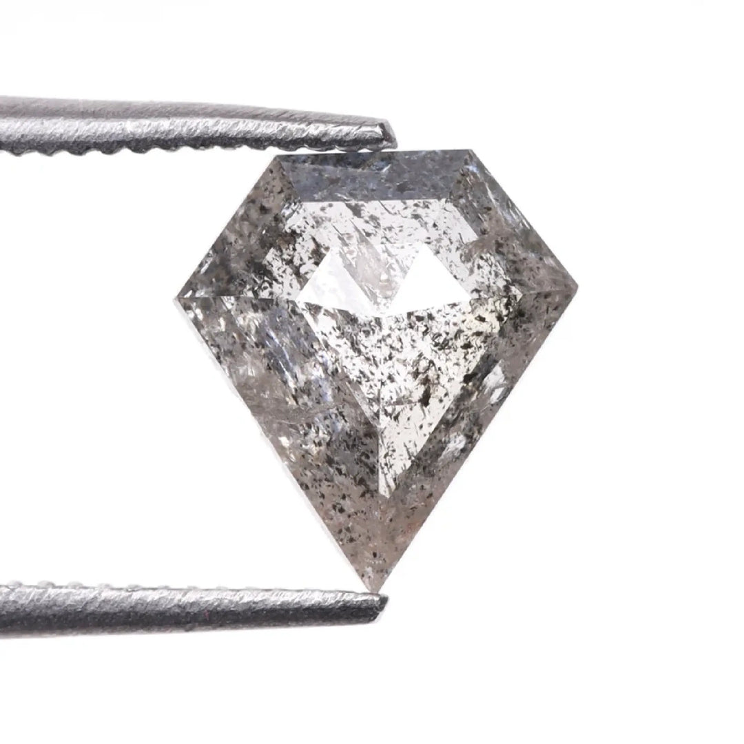 0.80 CT Salt And Pepper Pentagon Cut Diamond