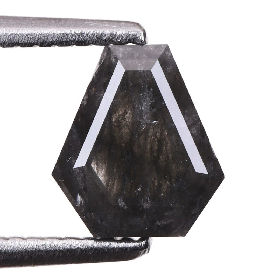 0.81 CT Salt and Pepper Coffin Cut Diamond | TheMinimalCarbon