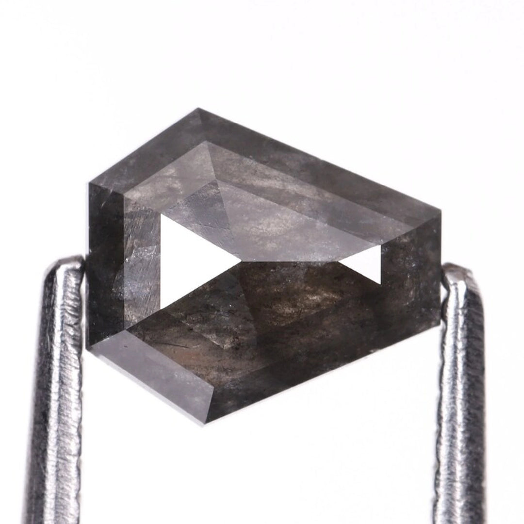 0.81 CT Salt and Pepper Coffin Cut Diamond | TheMinimalCarbon