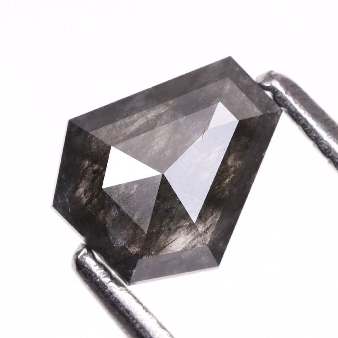 0.81 CT Salt and Pepper Coffin Cut Diamond | TheMinimalCarbon