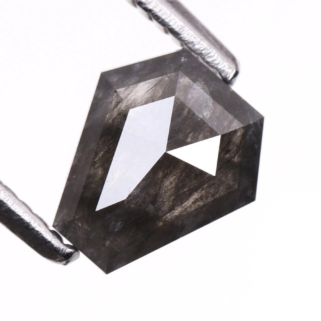 0.81 CT Salt and Pepper Coffin Cut Diamond | TheMinimalCarbon