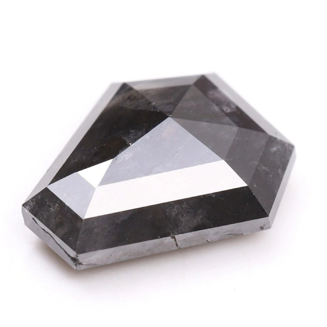 0.81 CT Salt and Pepper Coffin Cut Diamond | TheMinimalCarbon