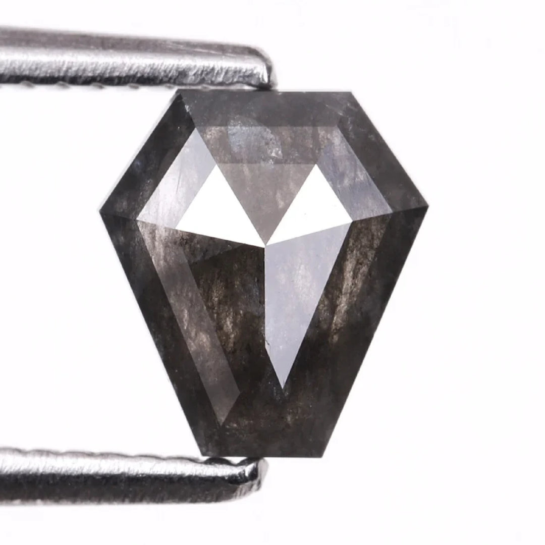 0.81 CT Salt and Pepper Coffin Cut Diamond | TheMinimalCarbon