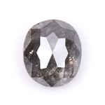 0.83 CT Salt And Pepper Oval Cut Natural Full Cut Diamond