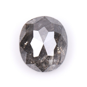 0.83 CT Salt And Pepper Oval Cut Natural Full Cut Diamond