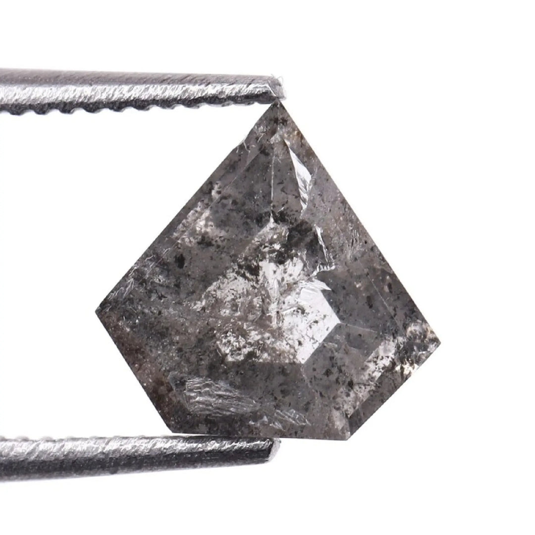0.84 CT Salt And Pepper Pentagon Cut Diamond