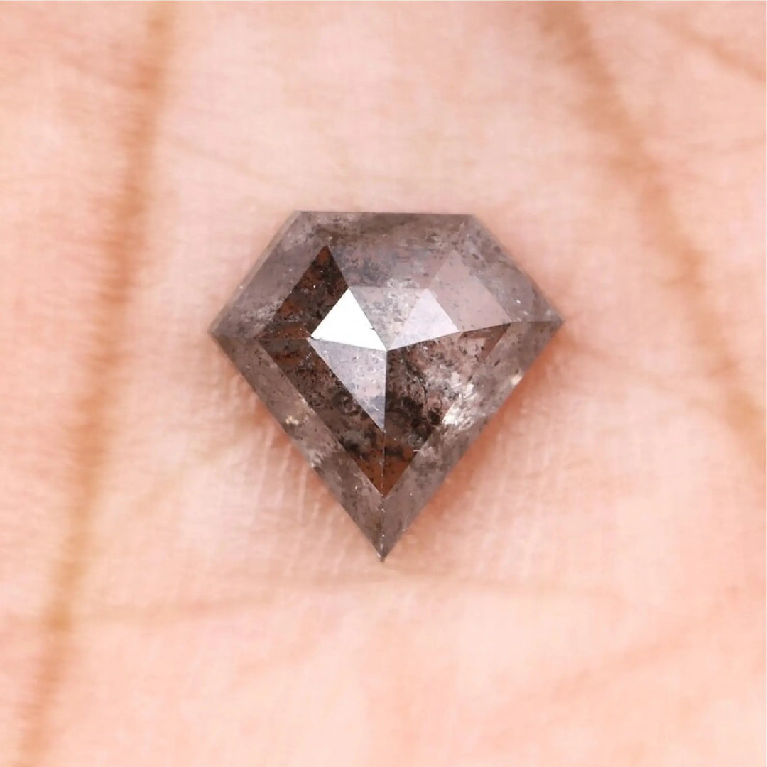 0.84 CT Salt And Pepper Pentagon Cut Diamond