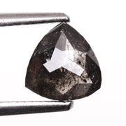 0.85 CT Salt and Pepper Trillion Cut Diamond