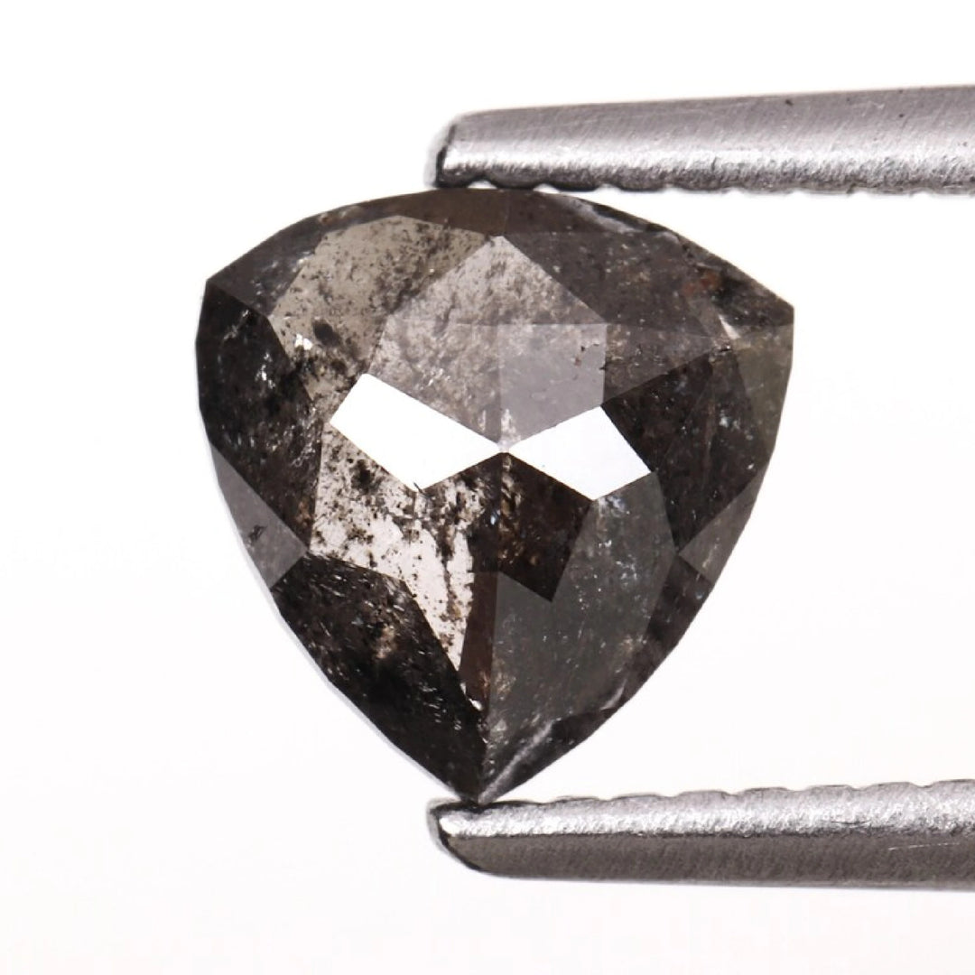0.85 CT Salt and Pepper Trillion Cut Diamond
