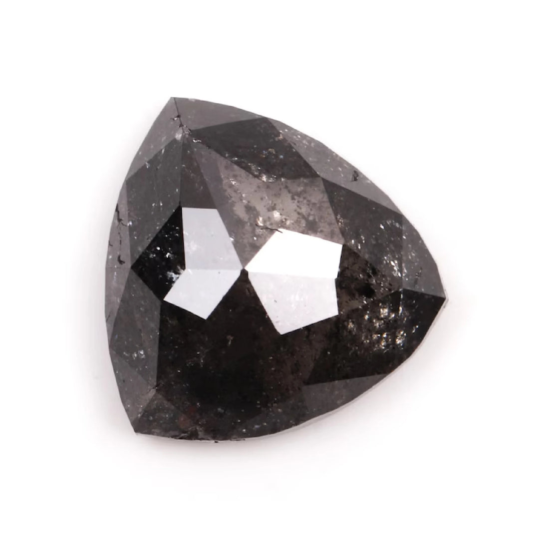 0.85 CT Salt and Pepper Trillion Cut Diamond