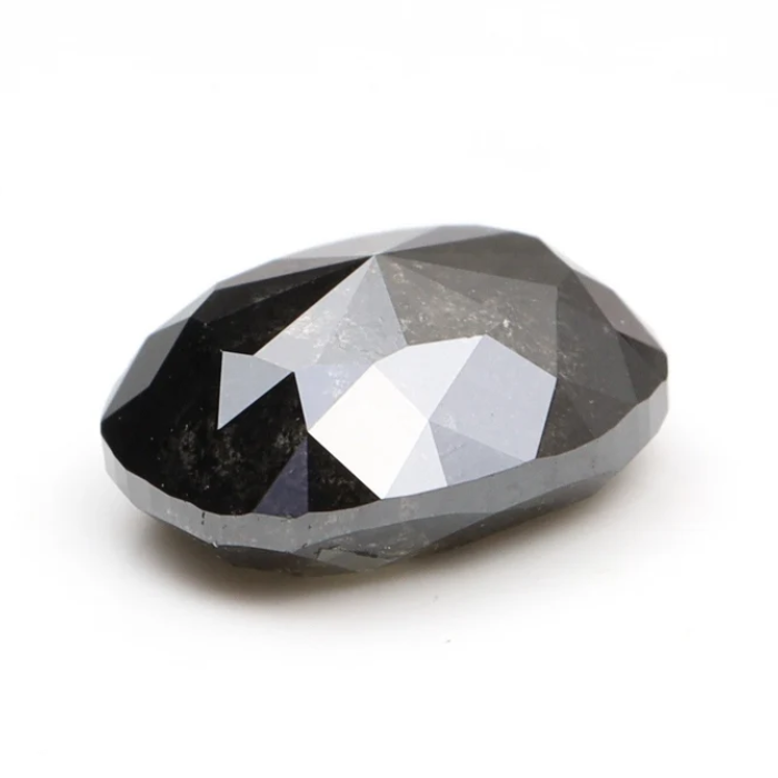 0.87 CT Salt And Pepper Oval Cut Earth Mined Diamond