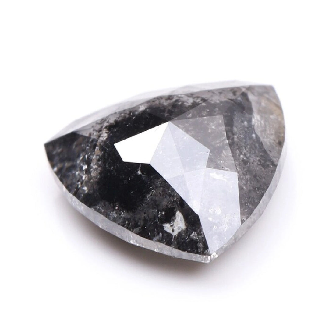 0.87 CT Salt and Pepper Trillion Cut Diamond