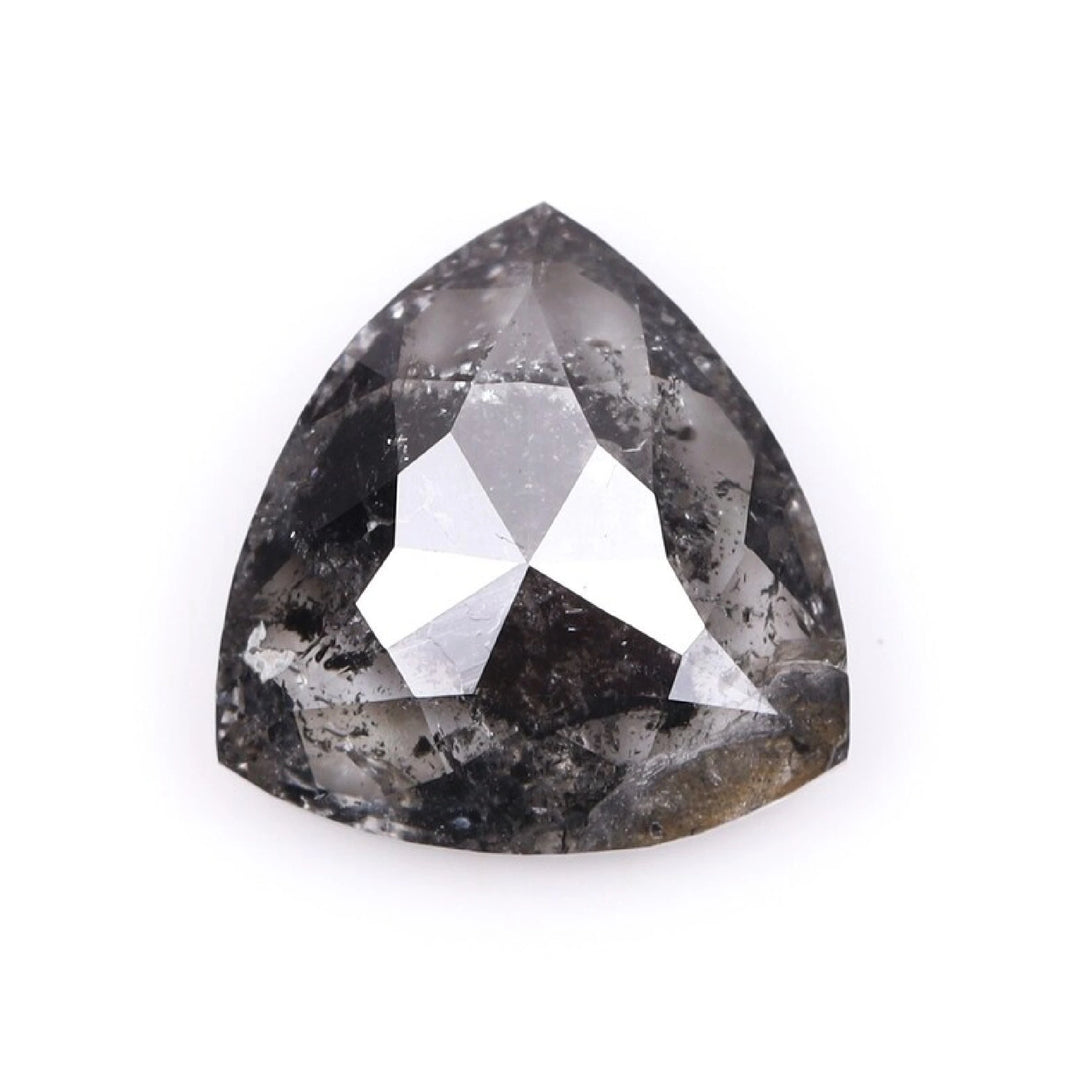 0.87 CT Salt and Pepper Trillion Cut Diamond