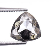 0.87 CT Salt and Pepper Trillion Cut Diamond