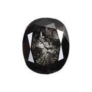 Salt And Pepper Oval Cut Earth Mined Diamond
