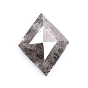 0.90 CT Kite Cut Natural Salt and Pepper Diamond - Minimal Carbon