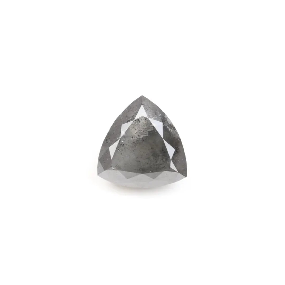 0.91 CT Salt and Pepper Trillion Cut Diamond