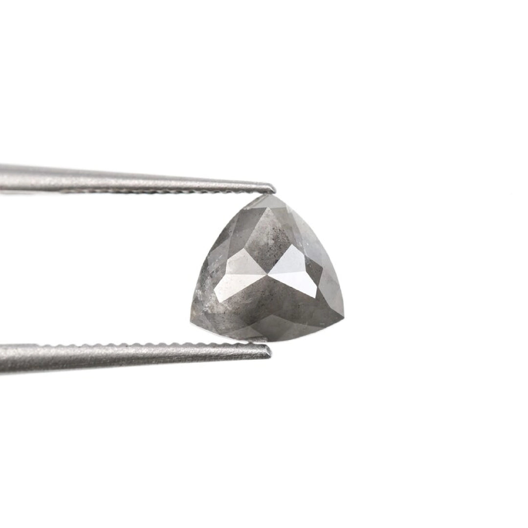 0.91 CT Salt and Pepper Trillion Cut Diamond