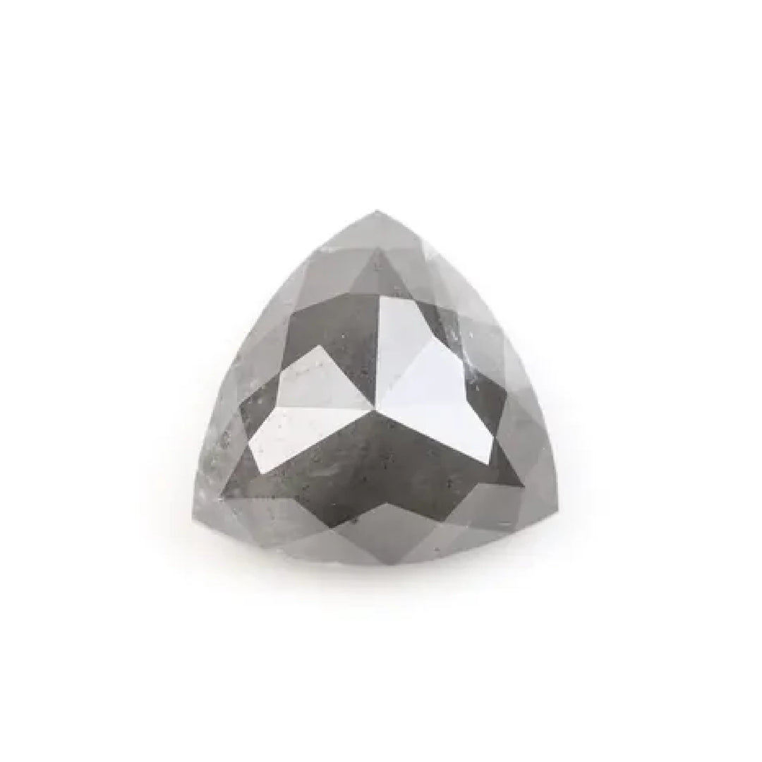 0.91 CT Salt and Pepper Trillion Cut Diamond