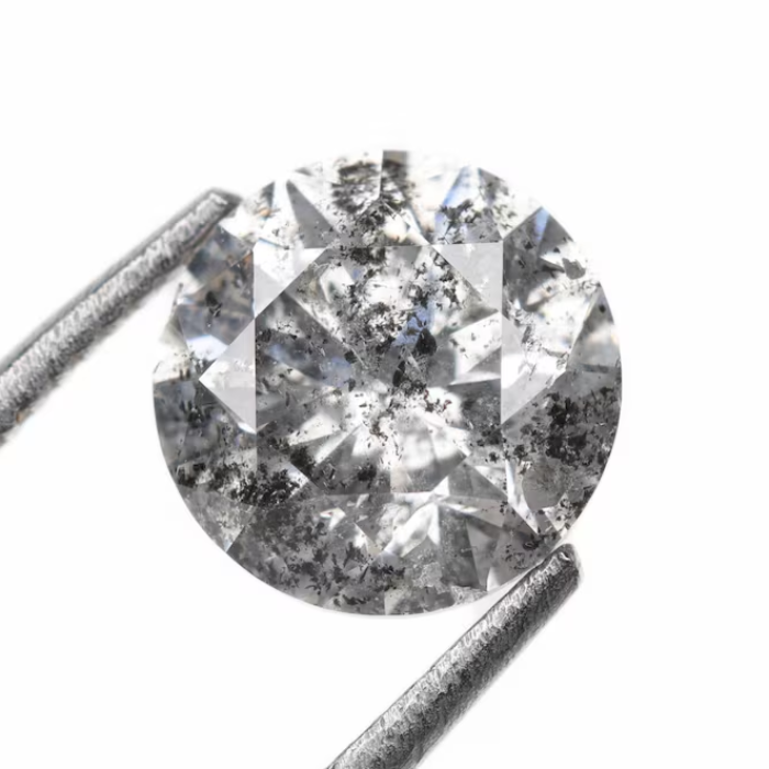 Salt And Pepper Diamond Round Brilliant Cut Diamond