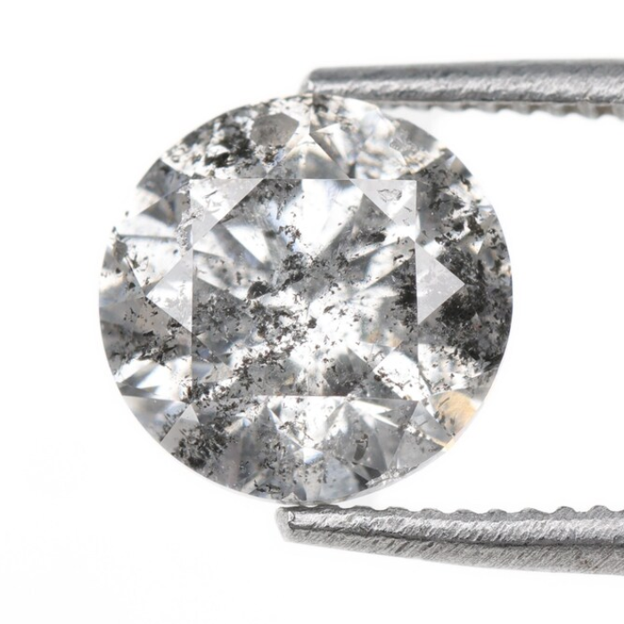 Salt And Pepper Diamond Round Brilliant Cut Diamond