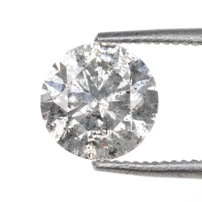 Salt And Pepper Diamond Round Brilliant Cut Diamond