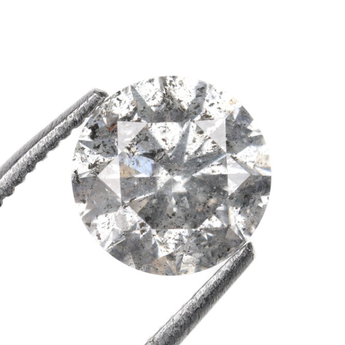 Salt And Pepper Diamond Round Brilliant Cut Diamond
