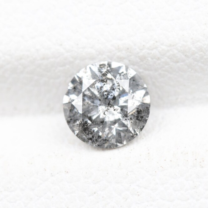 Salt And Pepper Diamond Round Brilliant Cut Diamond