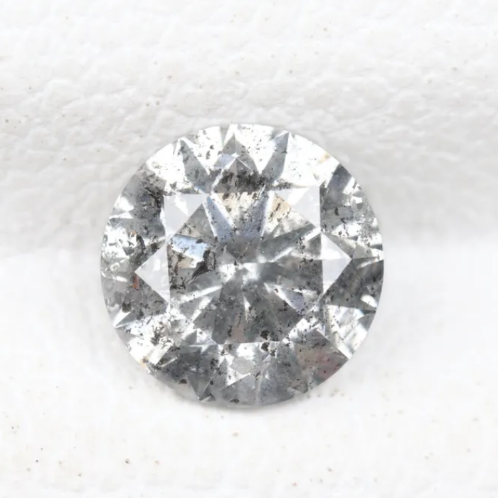 Salt And Pepper Diamond Round Brilliant Cut Diamond