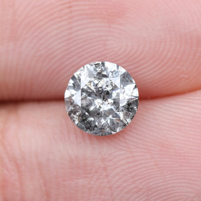 Salt And Pepper Diamond Round Brilliant Cut Diamond