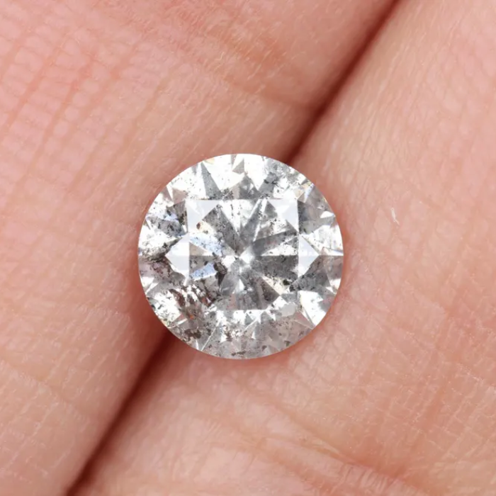 Salt And Pepper Diamond Round Brilliant Cut Diamond