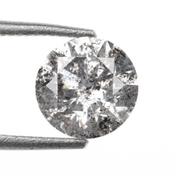 Salt And Pepper Diamond Round Brilliant Cut Diamond