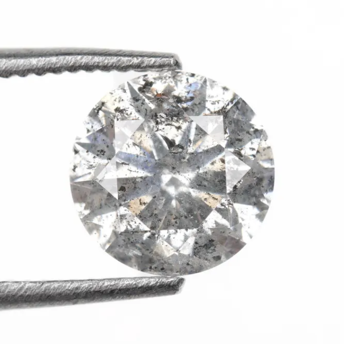 Salt And Pepper Diamond Round Brilliant Cut Diamond
